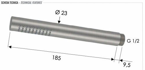 Ручной душ Remer INOX SS317MMX, нержавеющая сталь