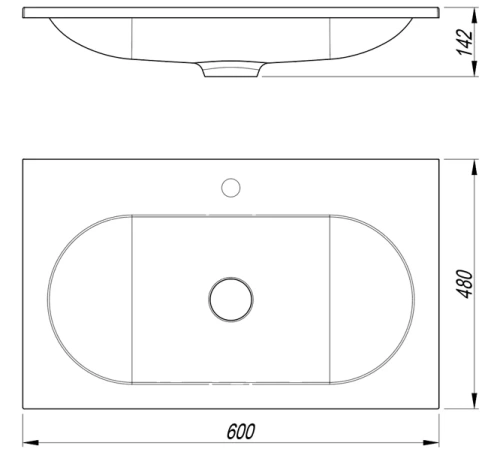 Раковина Vincea VCB-4H600G