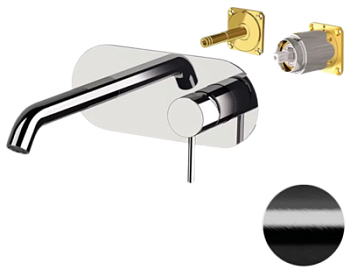 Смеситель для раковины Remer X-style X15KBCFP, черный брашированный хром