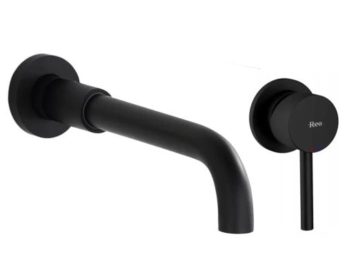 Смеситель для умывальника Rea Lungo long black matt B0371