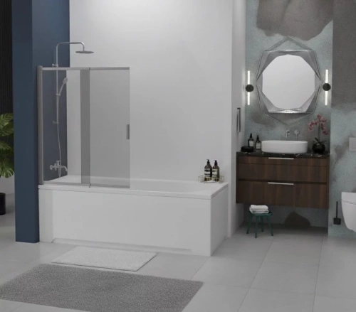 Шторка на ванну CeramaLux CL601-100/140