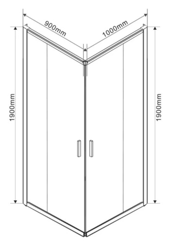 Душевой уголок Vincea Garda VSS-1G9010CLB