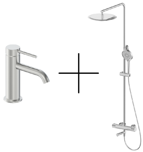 Душевая стойка со смесителем Oliveeka OL-739902+88139017-BN