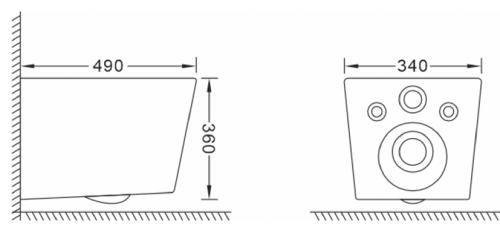Комплект Oliveeka инсталляция OL-MQ-003 с унитазом OL-5014 и кнопкой OL-R22-CR